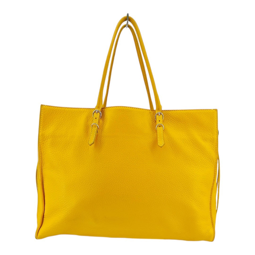 BALENCIAGA Handbag Paper Yellow Leather