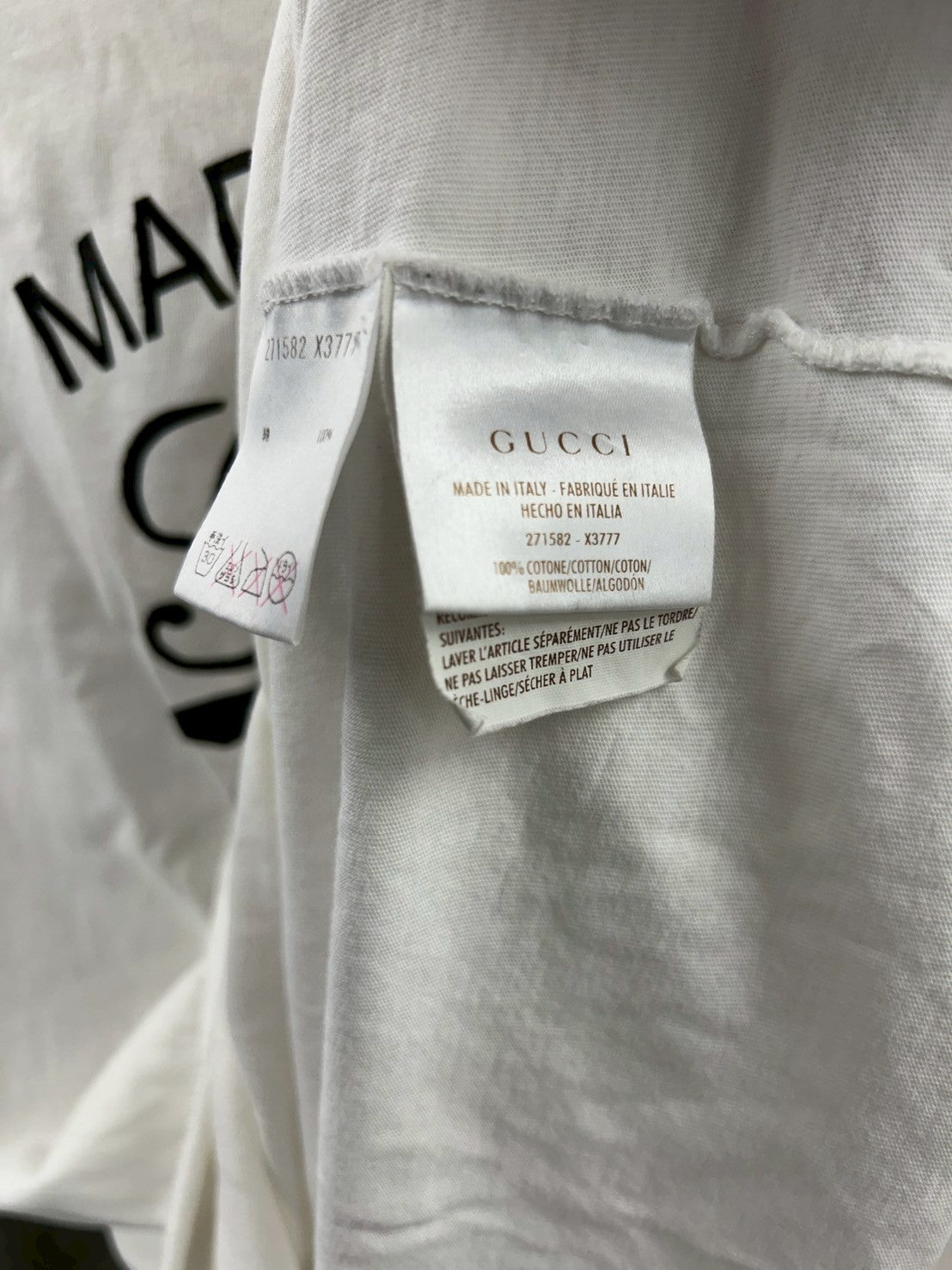 GUCCI T-shirt, GUCCI logo, size L, apparel
