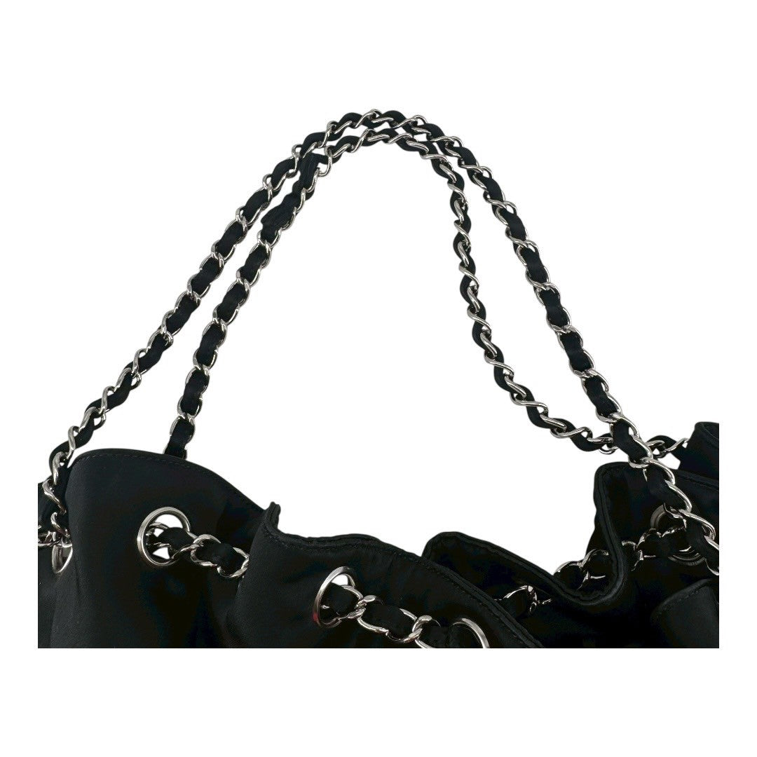 CHANEL Shoulder bag, Matelasse, Chain shoulder, Black