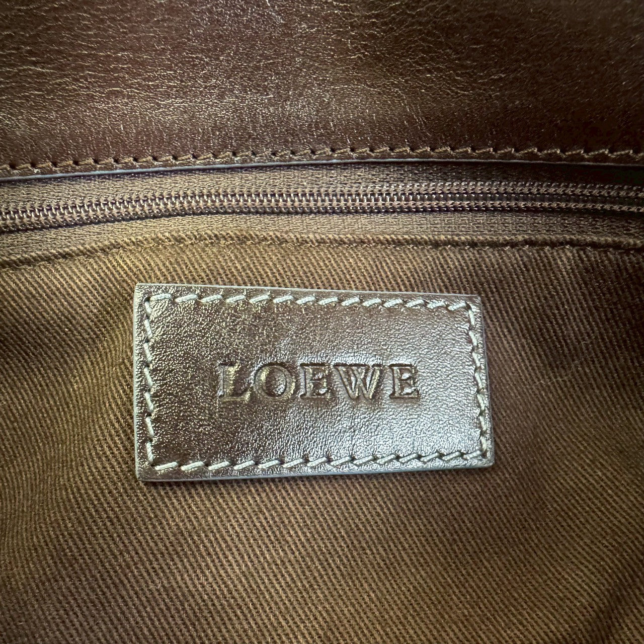 LOEWE Lens Shoulder Bag Leather Anagram PVC