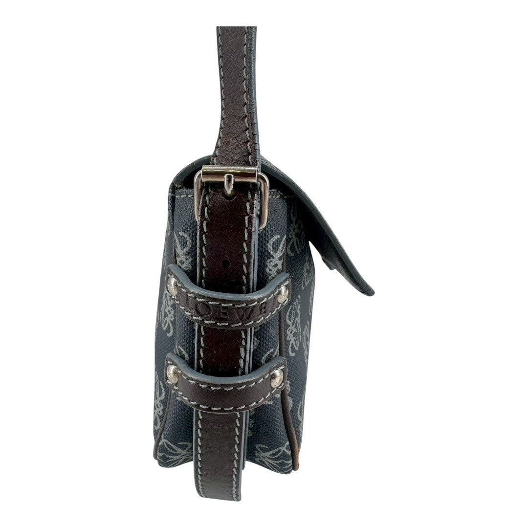 LOEWE Lens Shoulder Bag Leather Anagram PVC