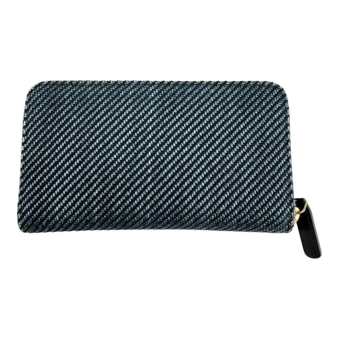 CHANEL Wallet Mini Round Zipper Denim Deauville