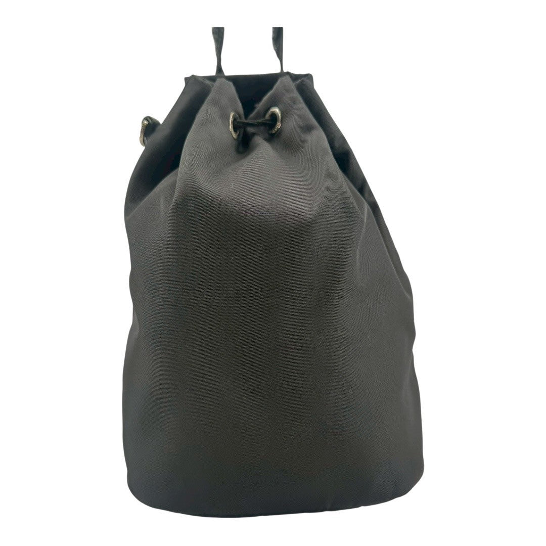 PRADA Pouch, nylon, ladies' bag, triangle logo, drawstri