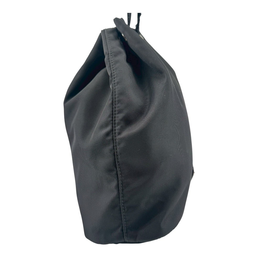 PRADA Pouch, nylon, ladies' bag, triangle logo, drawstri