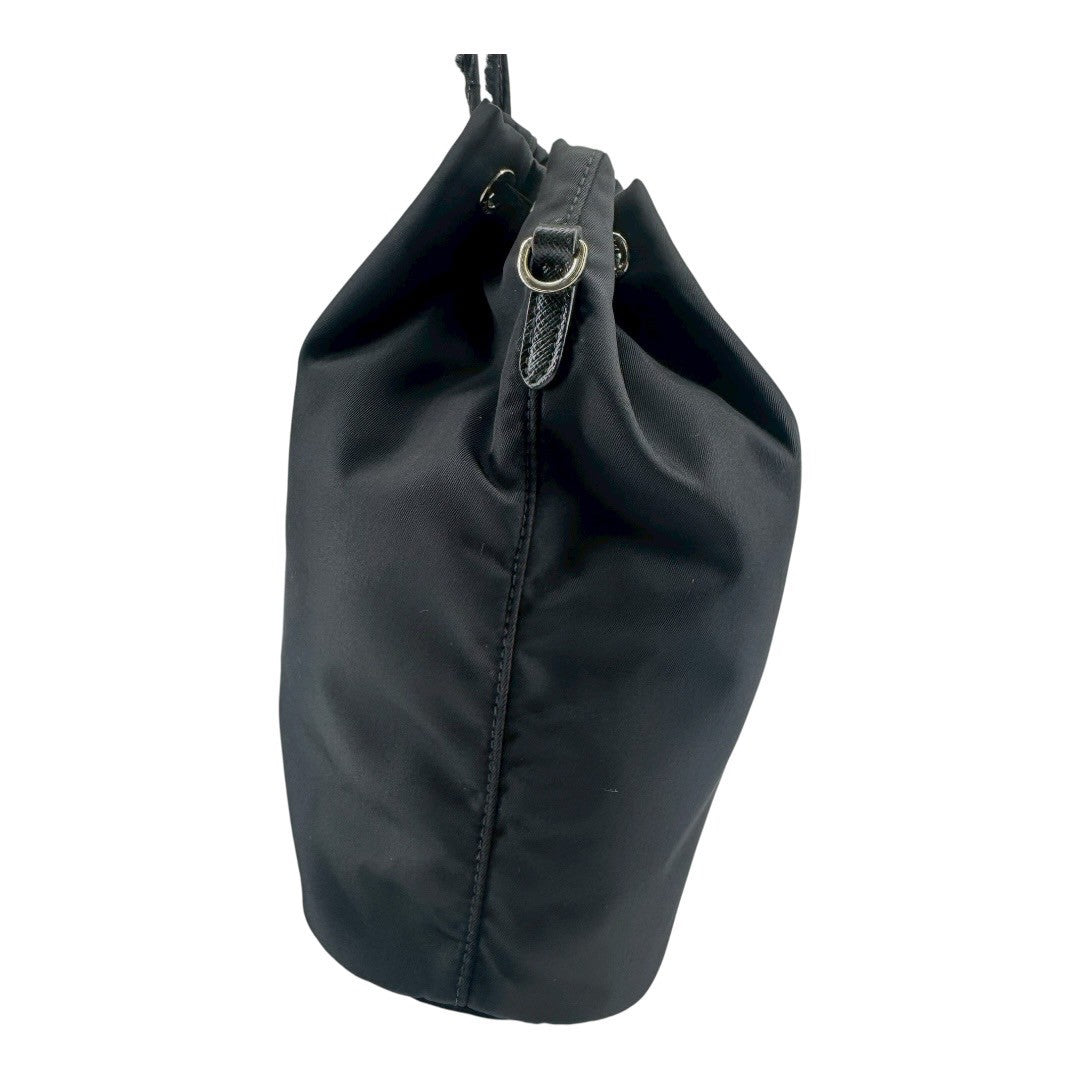 PRADA Pouch, nylon, ladies' bag, triangle logo, drawstri