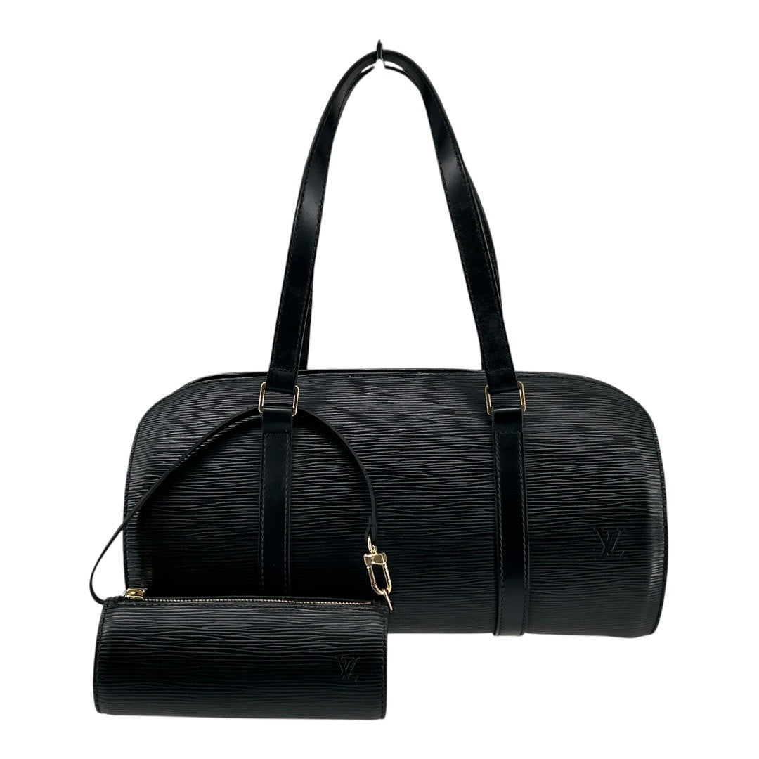 Louis Vuitton Soufflot Epi Leather Handbag, Black, M52222