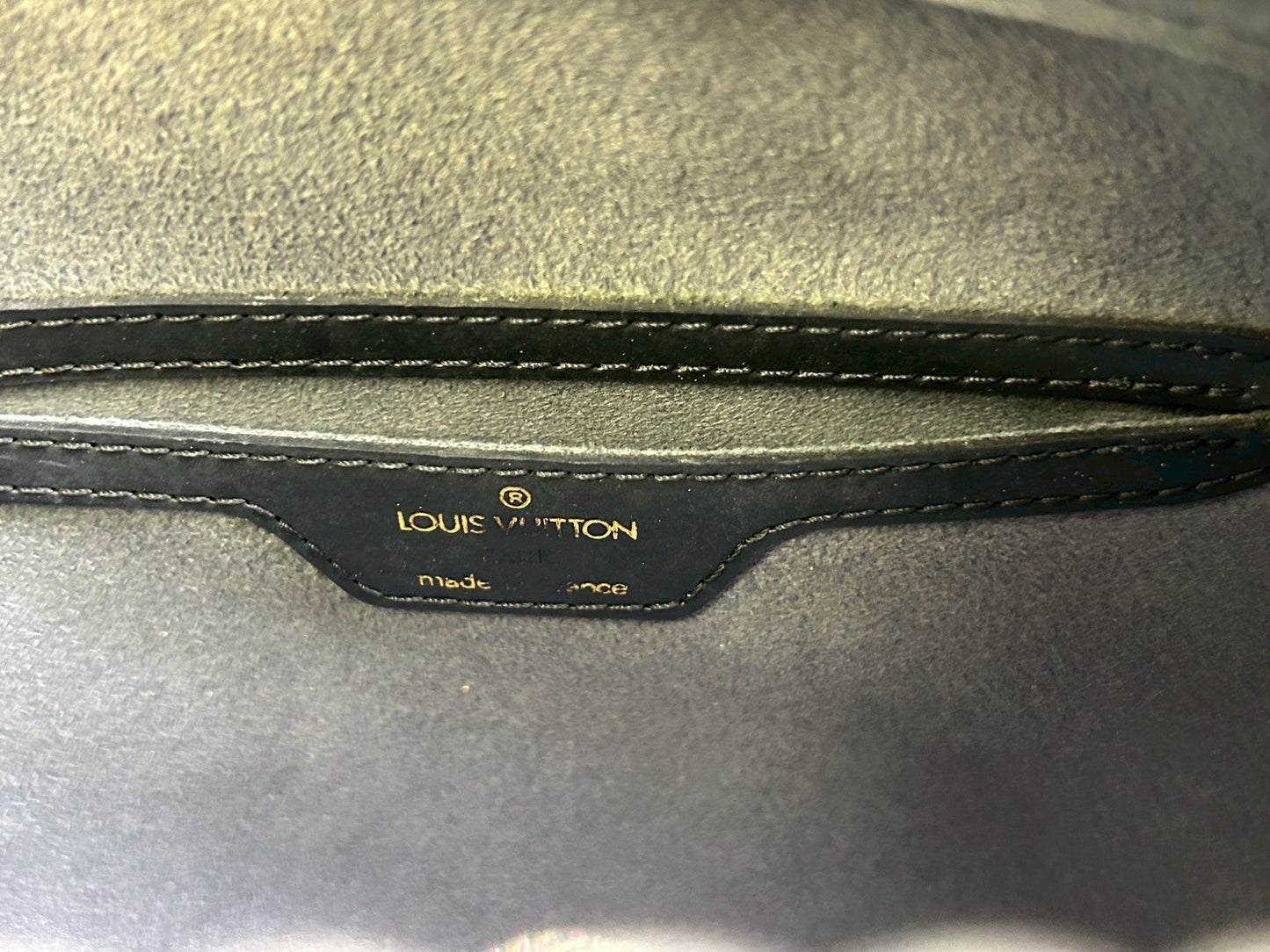 Louis Vuitton Soufflot Epi Leather Handbag, Black, M52222