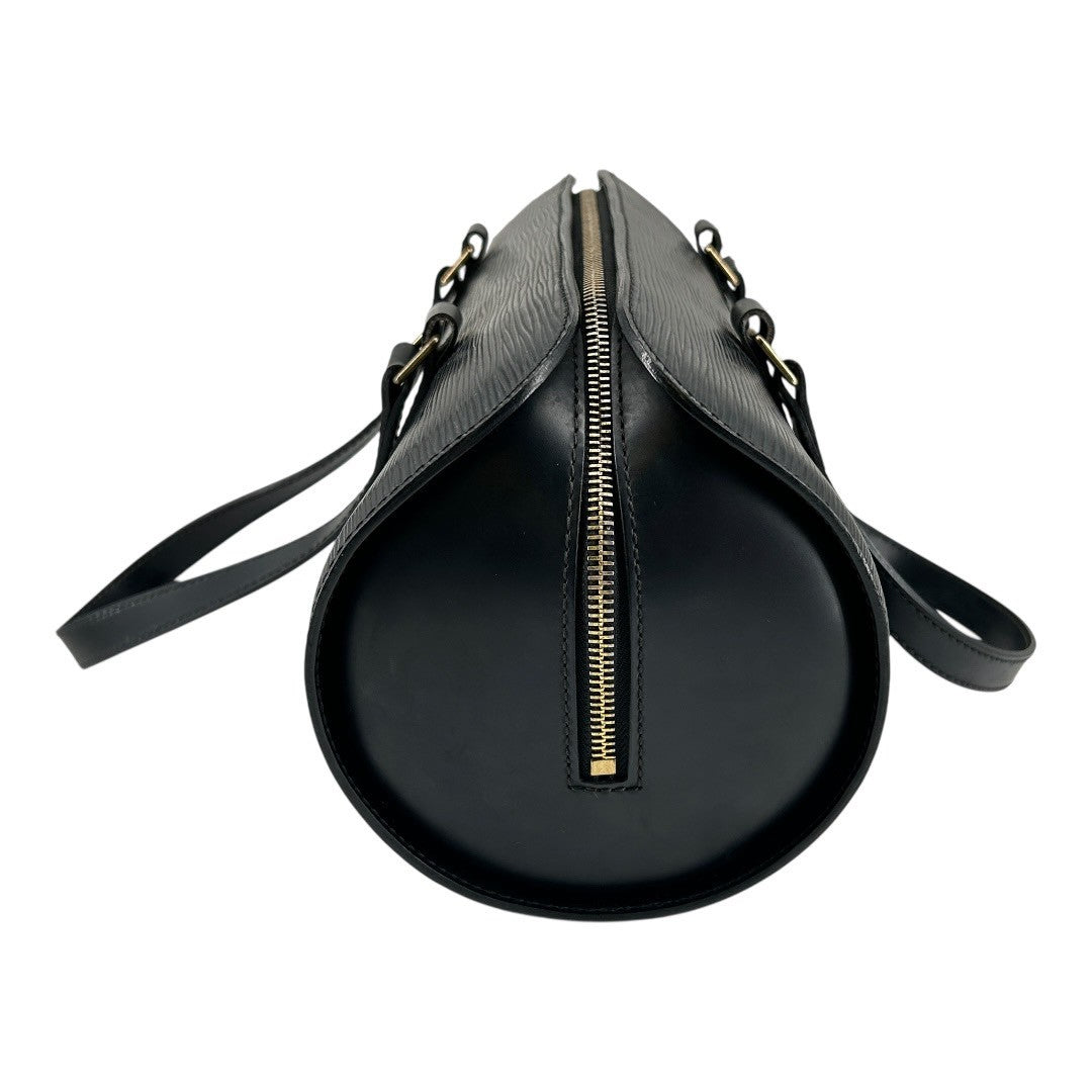 Louis Vuitton Soufflot Epi Leather Handbag, Black, M52222