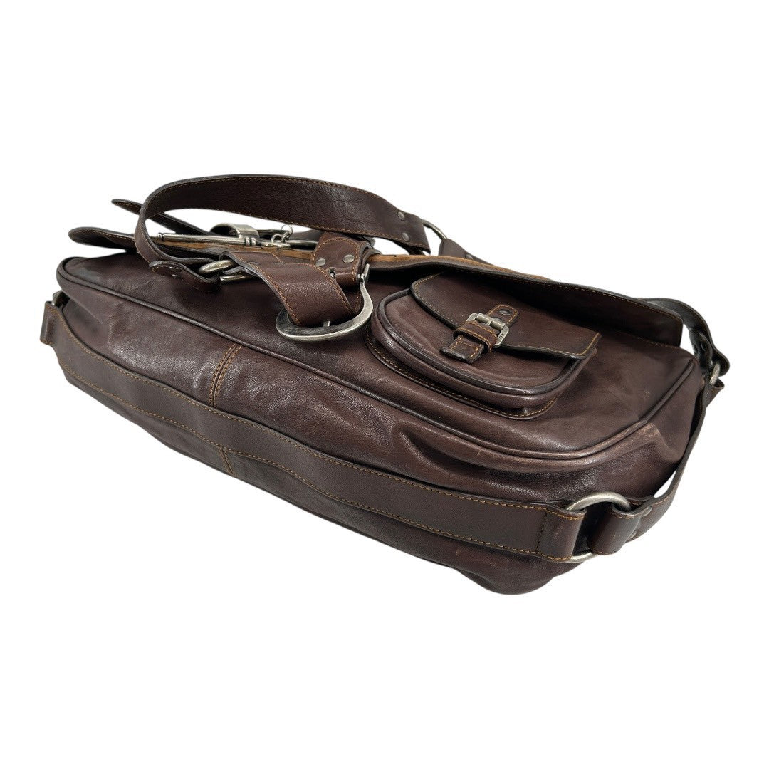 Dior Saddle Gaucho Calf Leather Shoulder Bag