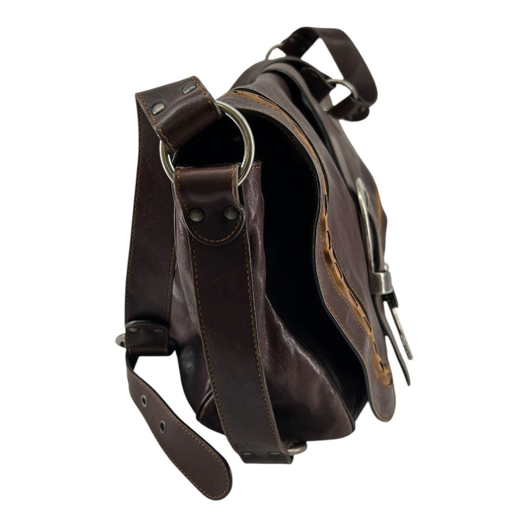 Dior Saddle Gaucho Calf Leather Shoulder Bag