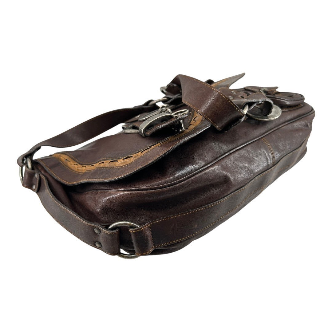 Dior Saddle Gaucho Calf Leather Shoulder Bag
