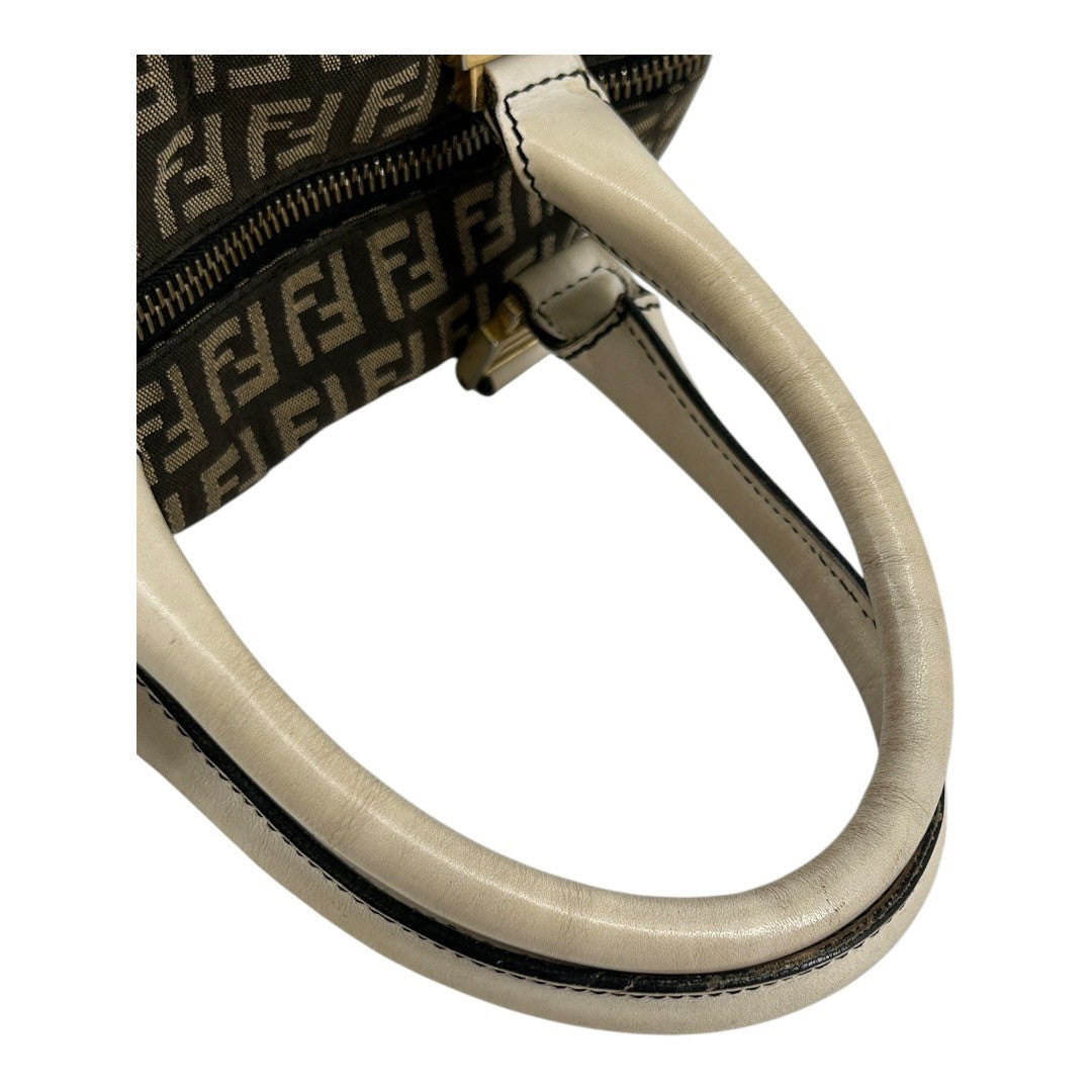 Fendi Women's Zucca Mini Boston Handbag