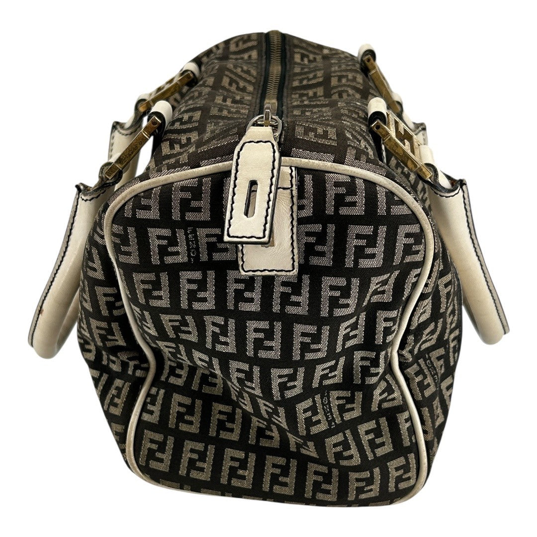 Fendi Women's Zucca Mini Boston Handbag