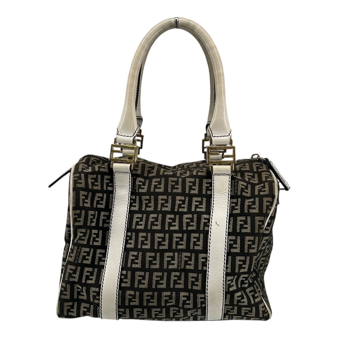 Fendi Women's Zucca Mini Boston Handbag