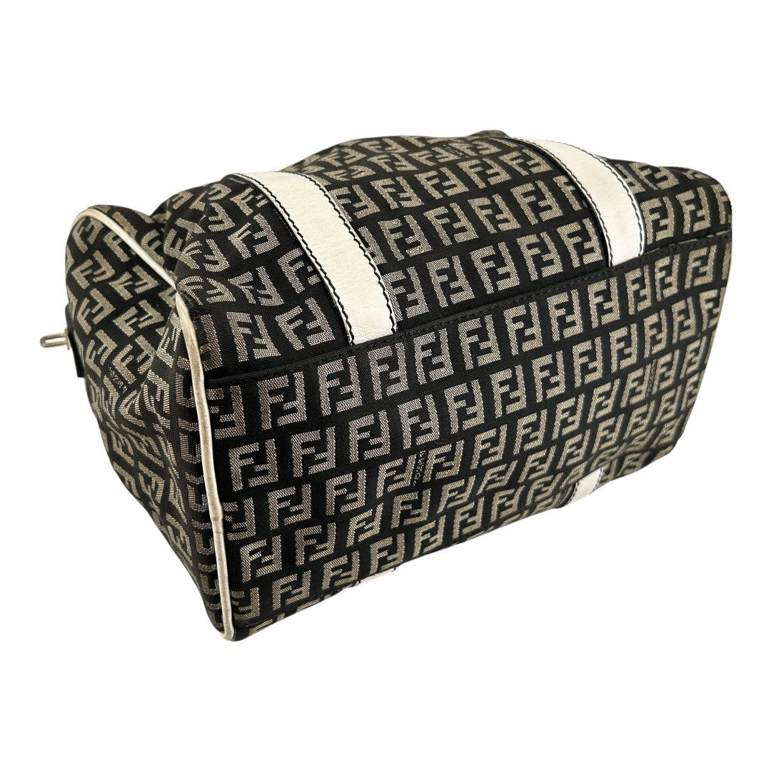 Fendi Women's Zucca Mini Boston Handbag