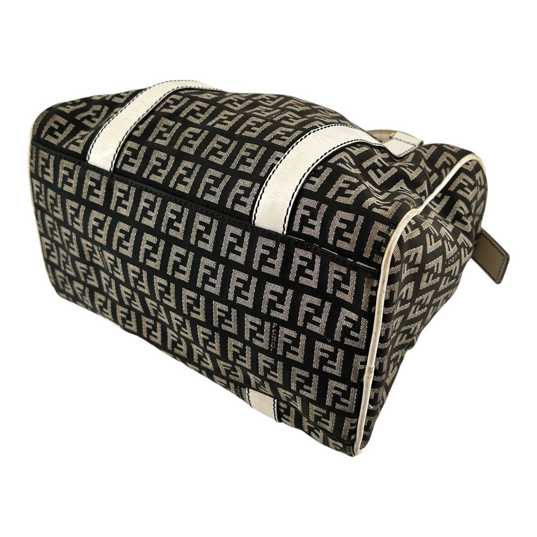 Fendi Women's Zucca Mini Boston Handbag