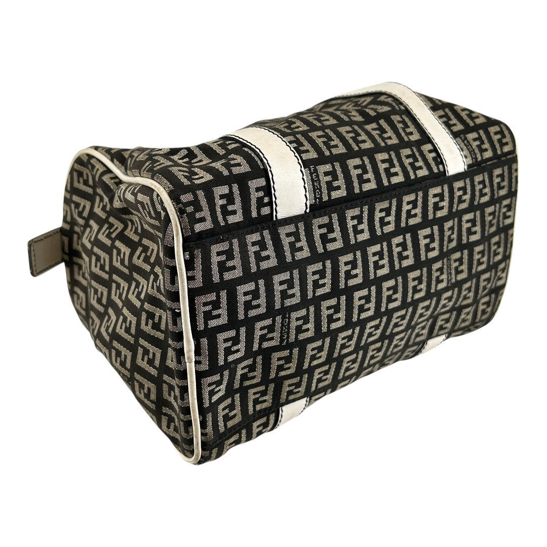 Fendi Women's Zucca Mini Boston Handbag