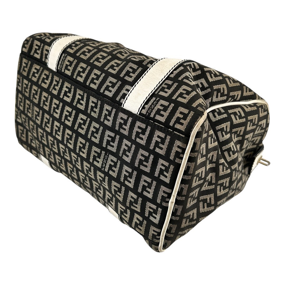 Fendi Women's Zucca Mini Boston Handbag