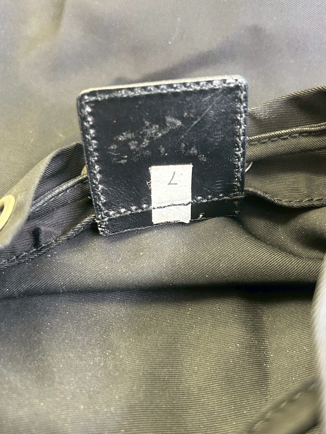 PRADA Nylon drawstring pouch with triangular logo