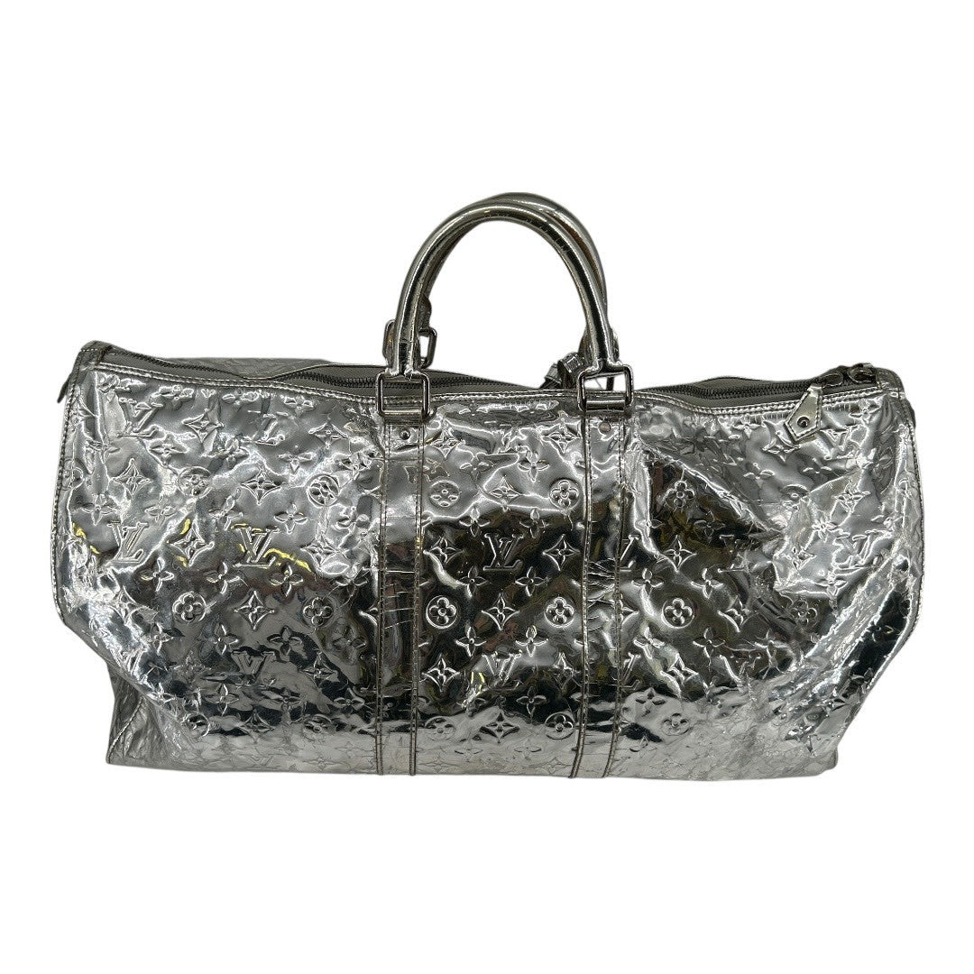 Louis Vuitton Boston bag, mirrored vinyl, Keepall 55 Miroir Argent, M95275