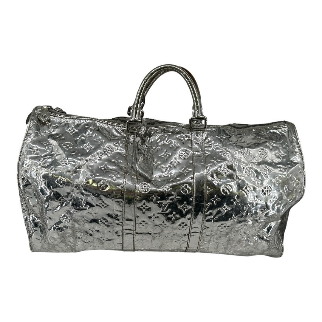 Louis Vuitton Boston bag, mirrored vinyl, Keepall 55 Miroir Argent, M95275