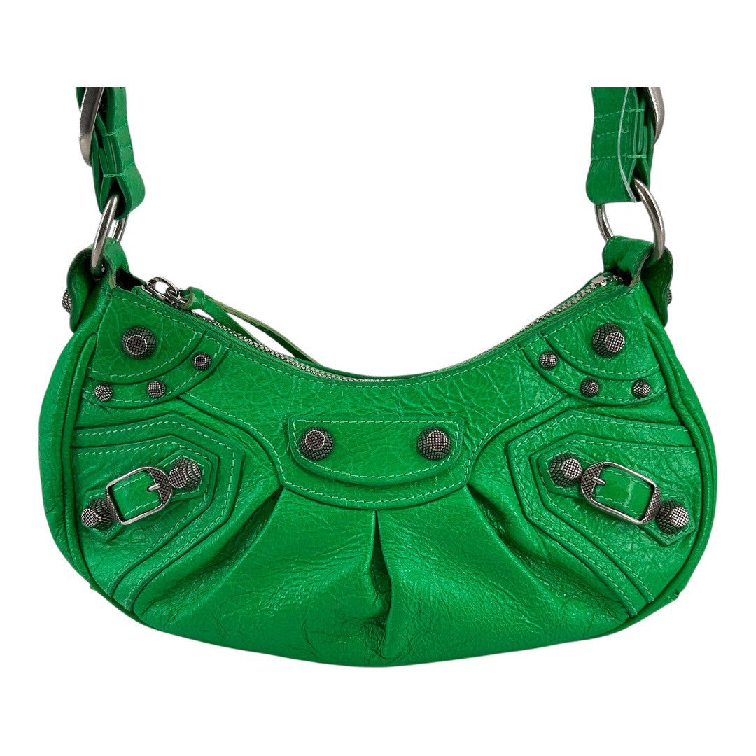 BALENCIAGA Le Cagoule Green Shoulder Bag