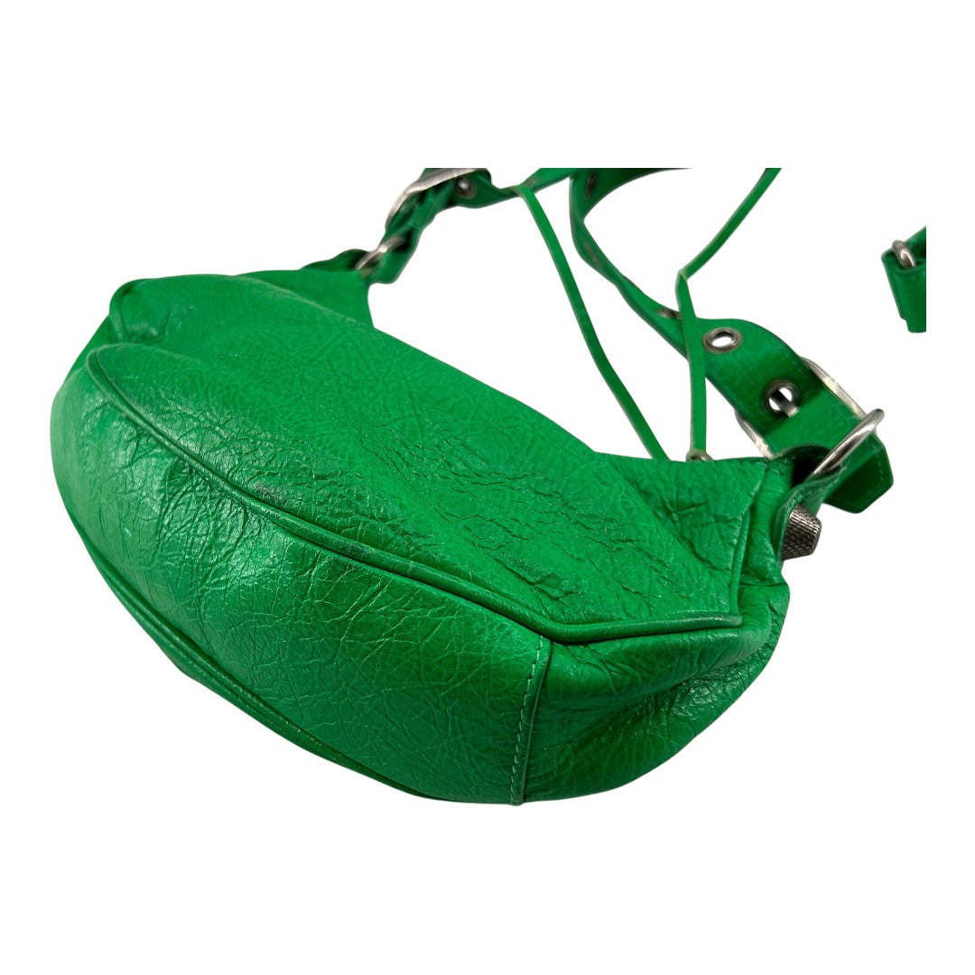 BALENCIAGA Le Cagoule Green Shoulder Bag
