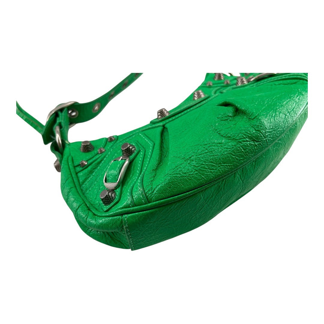 BALENCIAGA Le Cagoule Green Shoulder Bag