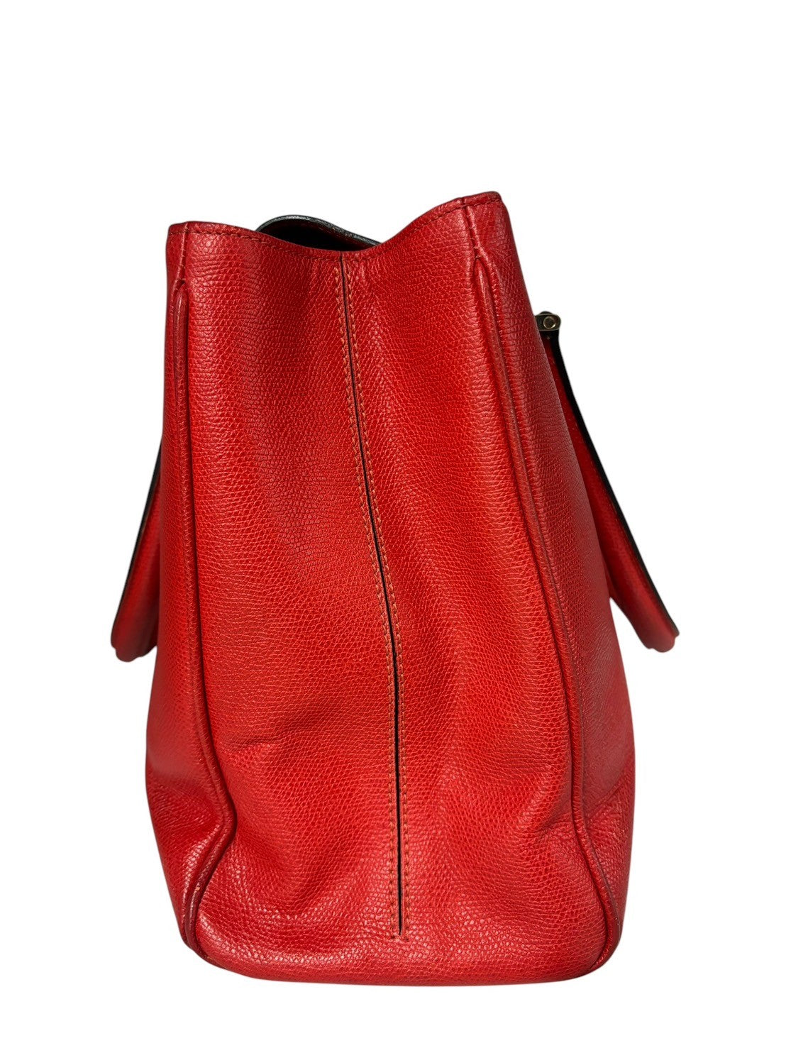 Valextra　hand bag leather red