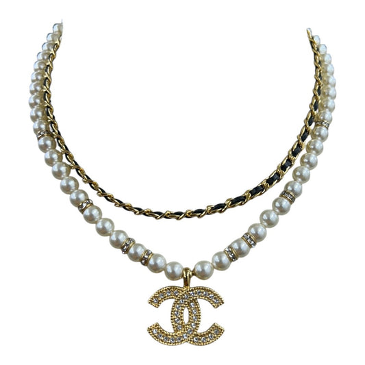 CHANEL　necklace　Light Stone　Fake Pearl