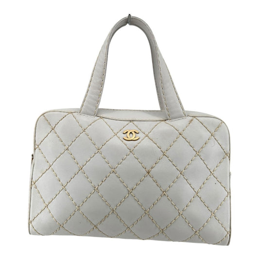 CHANEL　Handbag Wild Stitch Tote White