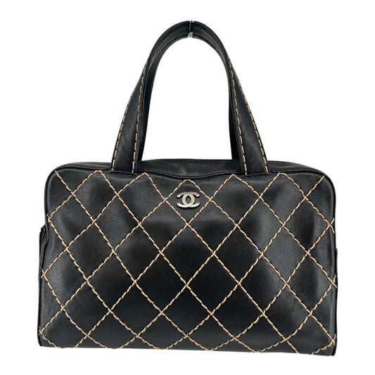 CHANEL  Women's handbag, wild stitch, black