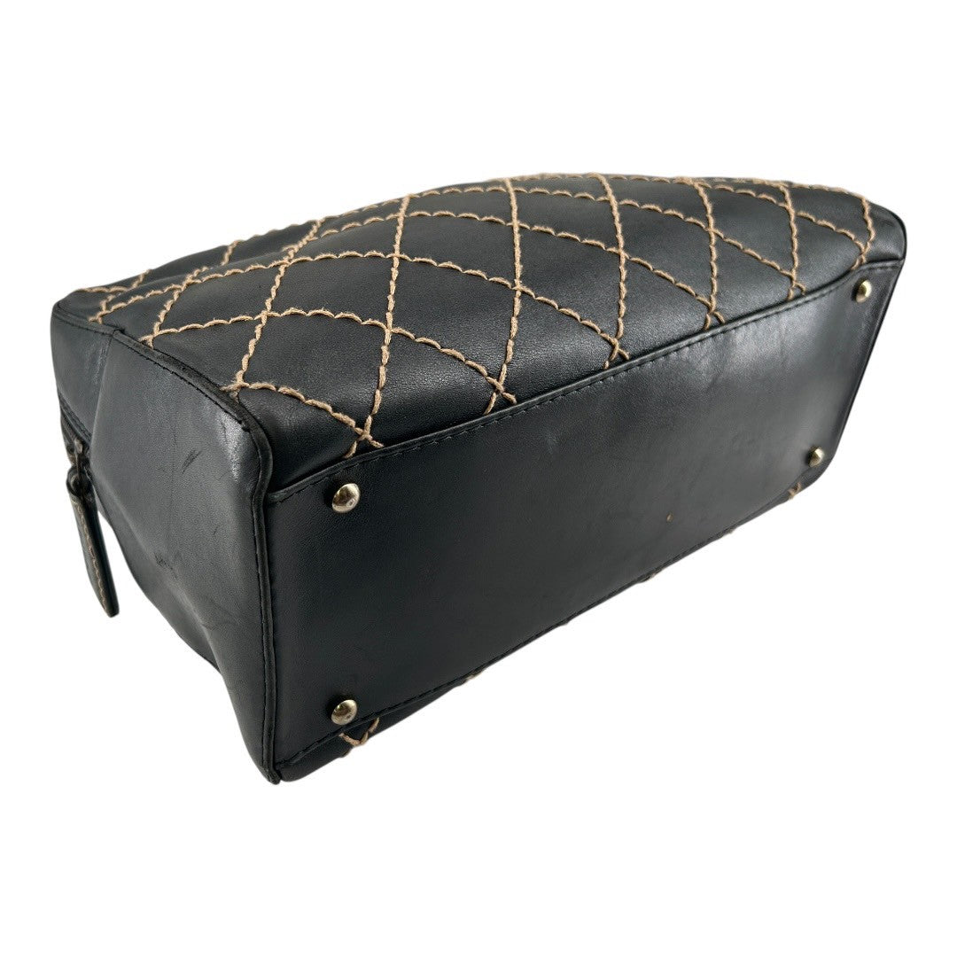 CHANEL  Women's handbag, wild stitch, black