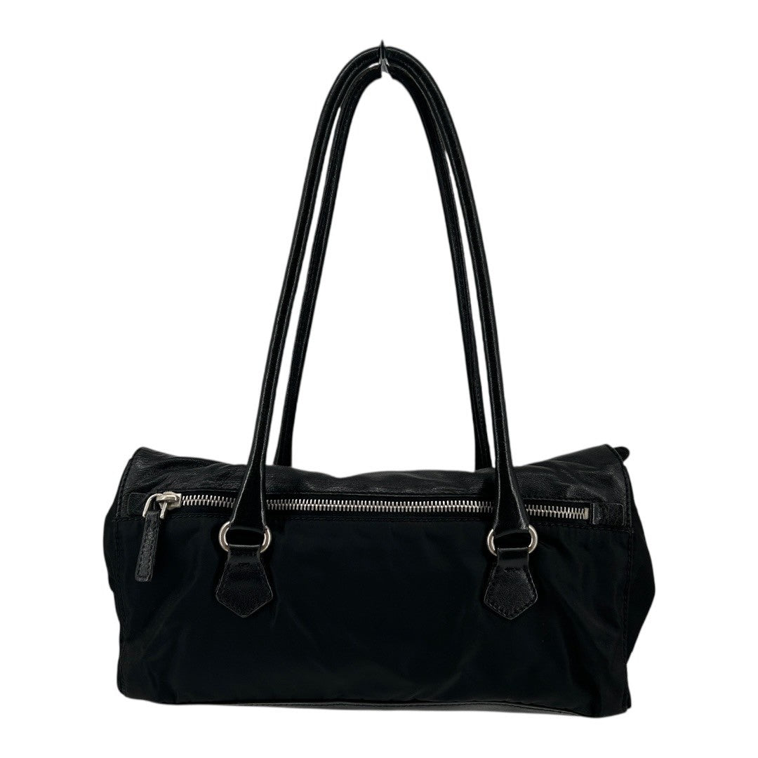 PRADA　Nylon handbag with triangular logo for women