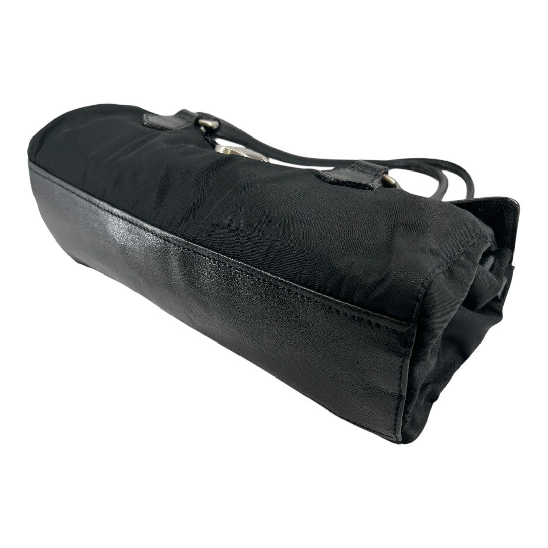 PRADA　Nylon handbag with triangular logo for women