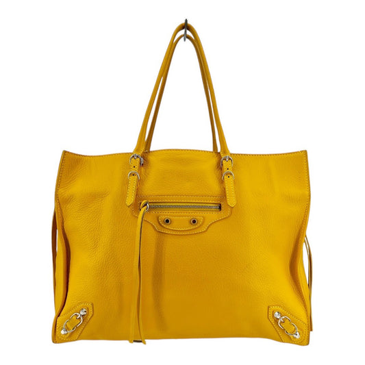 BALENCIAGA  Handbag Paper Yellow Leather