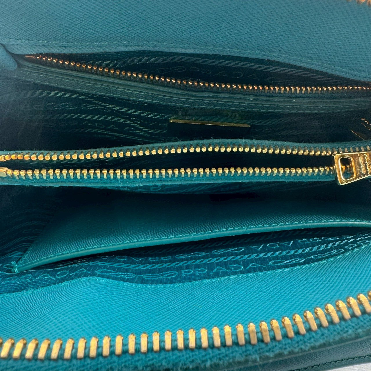 PRADA　2way shoulder bag, handbag, saffiano, blue