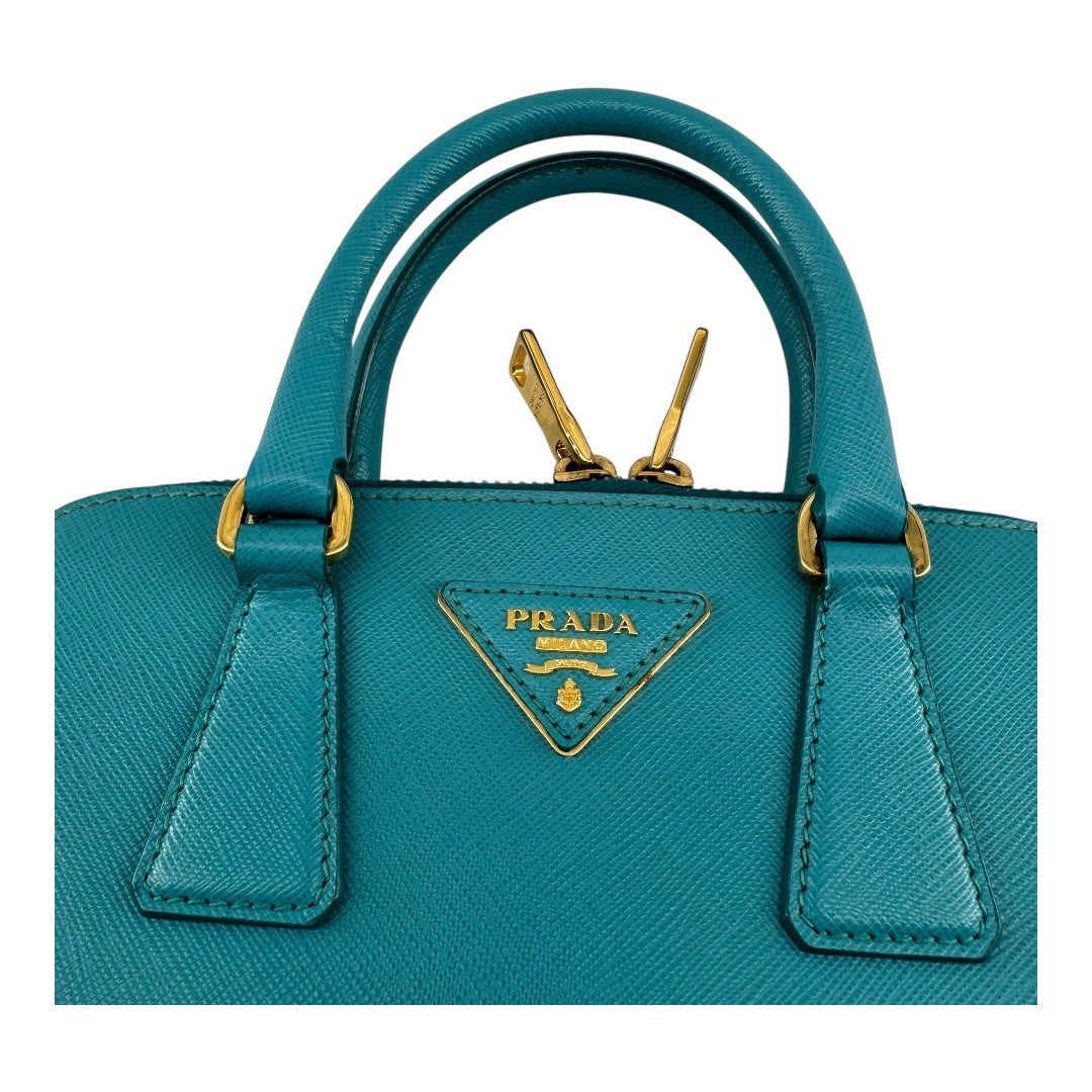 PRADA　2way shoulder bag, handbag, saffiano, blue