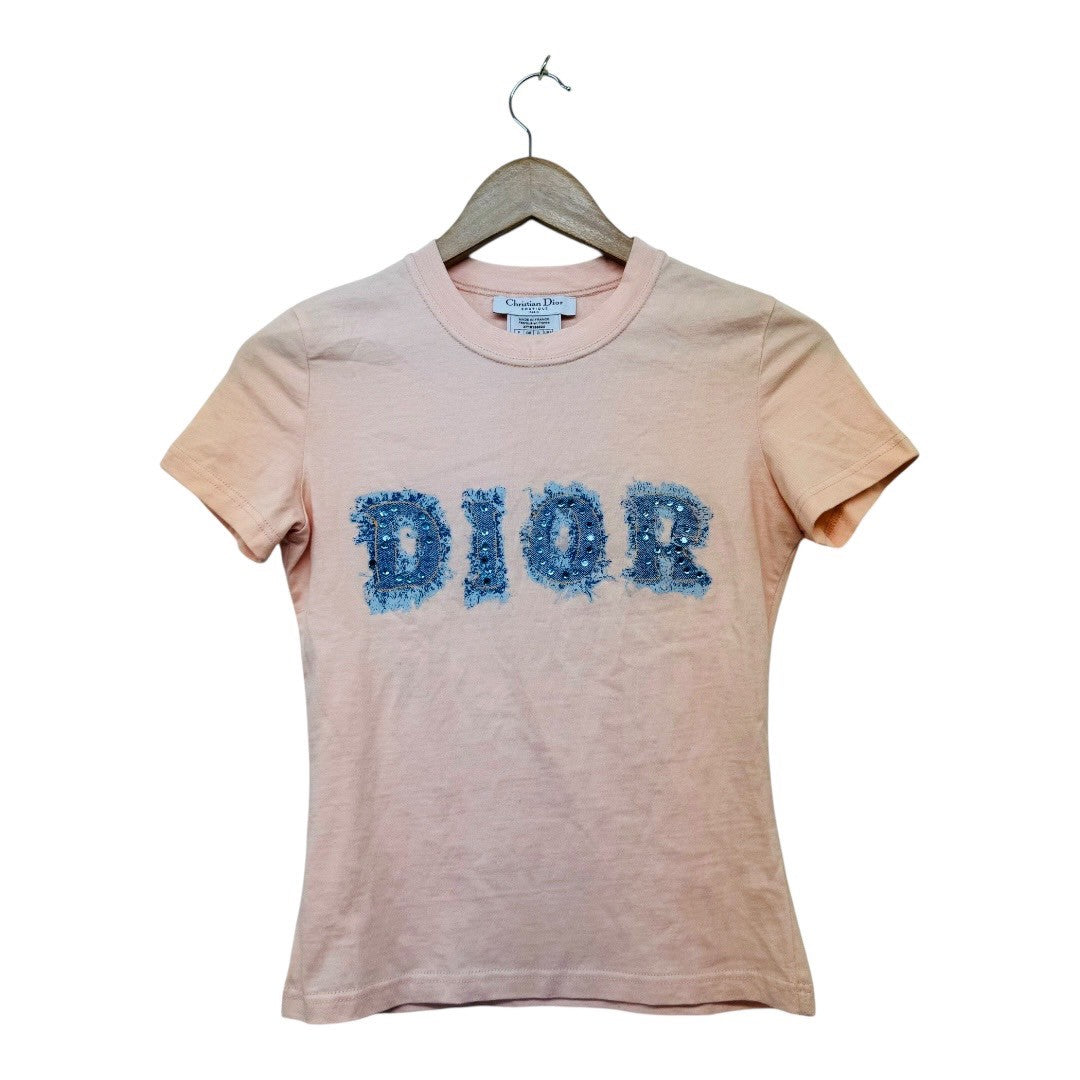 Dior  T-shirt Galliano period denim logo apparel