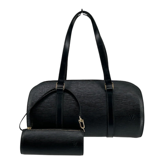 Louis Vuitton　Soufflot Epi Leather Handbag, Black, M52222