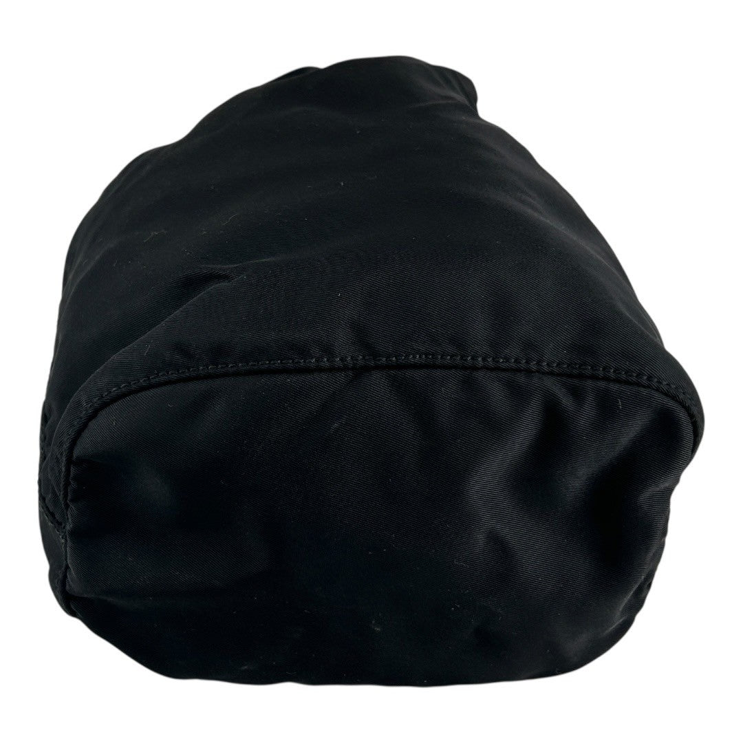 PRADA　Nylon drawstring pouch with triangular logo