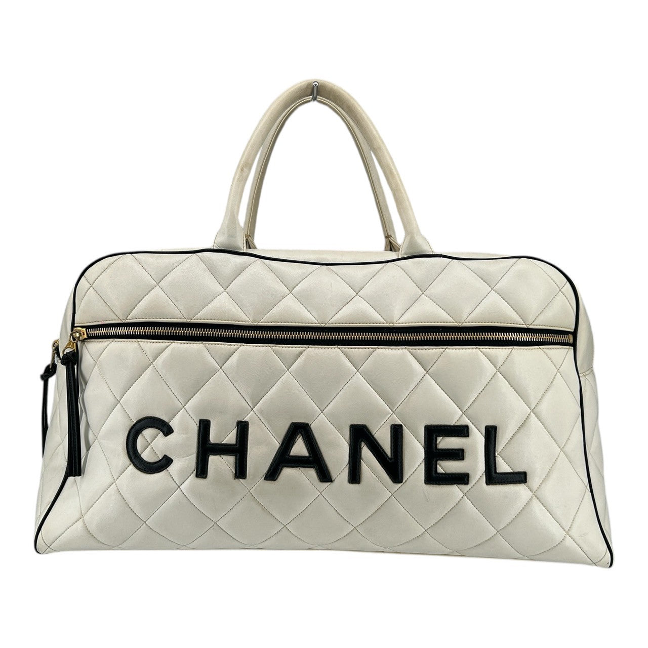 CHANEL Boston bag　white
